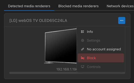 Example of blocking a renderer